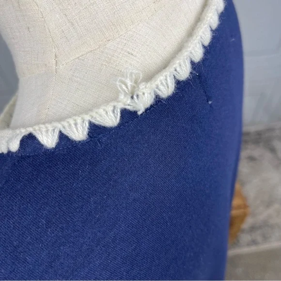 Louche 60's Inspired Mini Dress - Navy &‎ Ivory - Women's Size UK 12 (US 8) - Picture 14 of 14